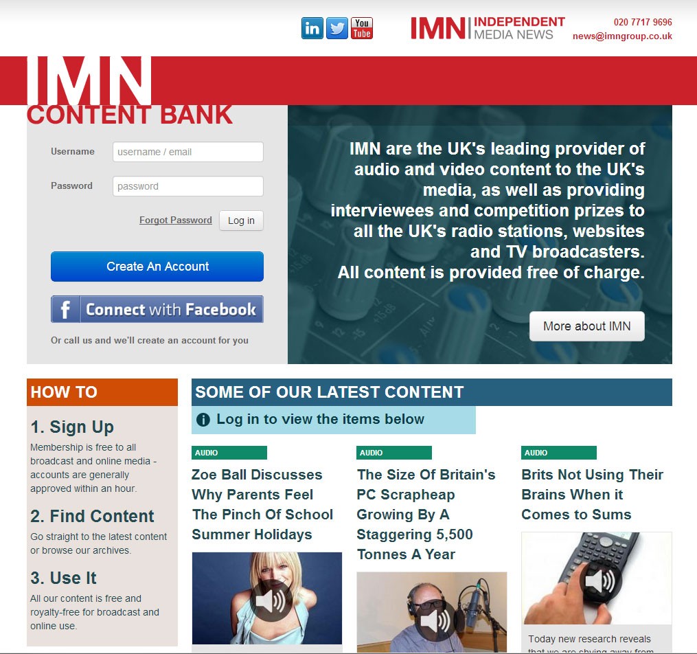 IMN Content Portal screenshot 1