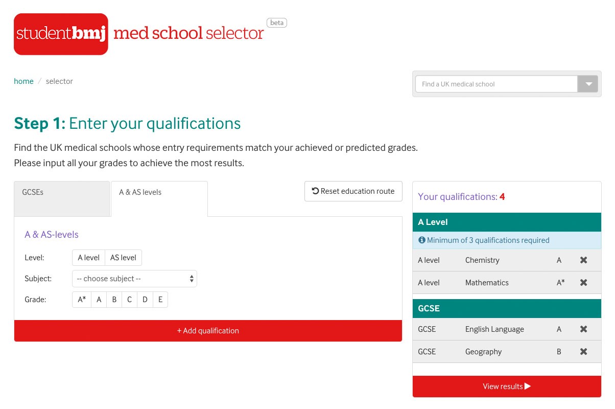 Med School Selector screenshot 2